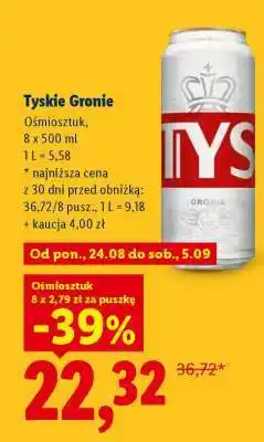 Lidl Tyskie Gronie oferta
