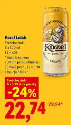 Lidl Kozel Ležák oferta