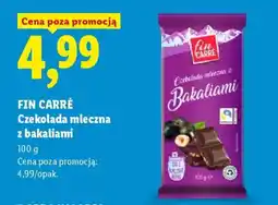 Lidl FIN CARRÉ Czekolada mleczna z bakaliami oferta
