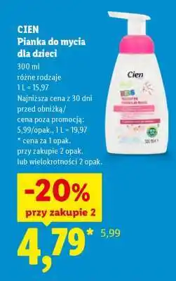 Lidl Cien Pianka do mycia dla dzieci oferta