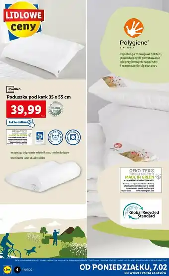 Lidl Poduszka pod kark 35 x 55 cm 1 SZT oferta