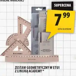 Arhelan Zestaw geometryczny w etui z linijką Academy oferta