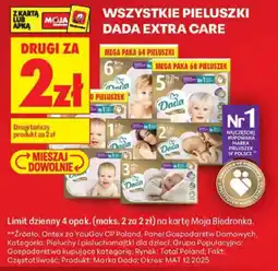 Biedronka Pieluszki Dada Extra Care oferta