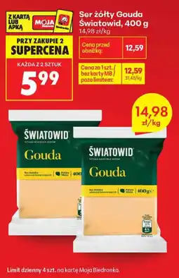 Biedronka Ser żółty Gouda Światowid oferta