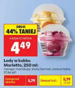 Biedronka Lody w kubku Marletto oferta