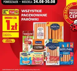 Biedronka Parówki z szynki oferta