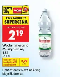 Biedronka Woda mineralna Muszynianka oferta