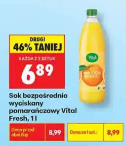 Biedronka Sok bezpośrednio wyciskany pomarańczowy Vital Fresh oferta