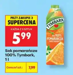 Biedronka Sok pomarańcza 100% Tymbark oferta