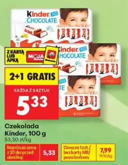 Biedronka Czekolada Kinder oferta