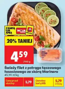Biedronka Świeży filet z pstraga tęczowego łososowego ze skórą Marinero oferta