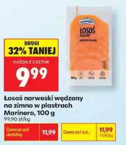 Biedronka Łosoś norweski wędzony w plastrach Marinero oferta