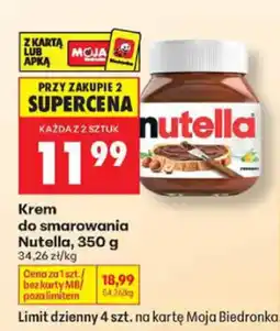 Biedronka Krem do smarowania Nutella oferta