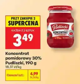 Biedronka Koncentrat pomidorowy 30% Pudliszki oferta