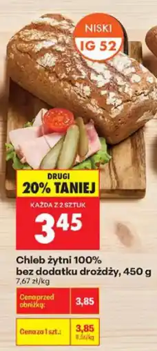 Biedronka Chleb żytni 100% bez dodatku drożdży oferta