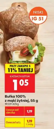 Biedronka Bułka 100% z mąki żytniej oferta
