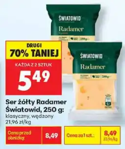 Biedronka Ser żółty Radamer Światowid oferta