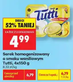 Biedronka Serek homogenizowany Tutti oferta