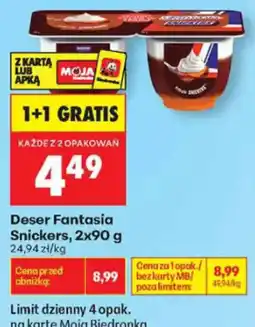 Biedronka Deser Fantasia Snickers oferta
