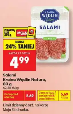 Biedronka Salami Kraina Wędlin Nature oferta