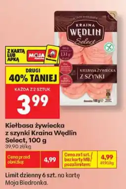Biedronka Kiełbasa żywiecka z szynki Kraina Wędlin Select oferta