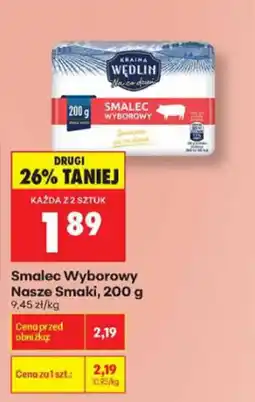 Biedronka Smalec Wyborowy Nasze Smaki oferta