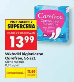 Biedronka Wkładki higieniczne Carefree oferta