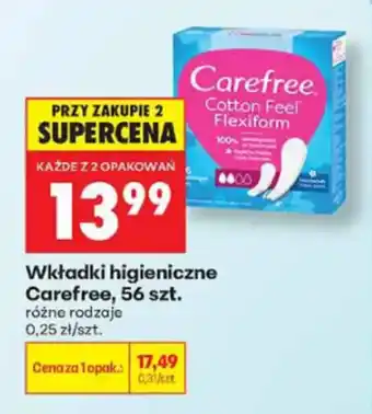 Biedronka Wkładki higieniczne Carefree oferta