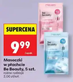Biedronka Maseczki w płąchcie Be Beauty oferta