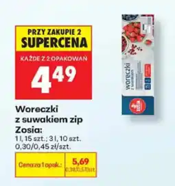 Biedronka Woreczki z suwakiem zip Zosia oferta