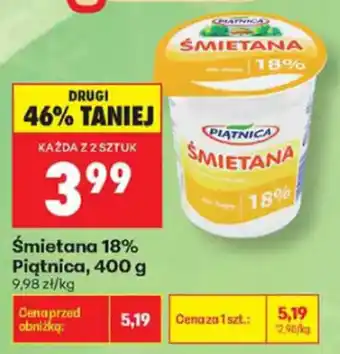 Biedronka Śmietana 18% Piątnica oferta
