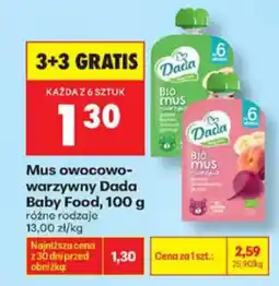 Biedronka Mus owocowo-warzywny Dada Baby Food oferta