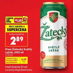 Biedronka Piwo Żatecký Světlý Ležák oferta
