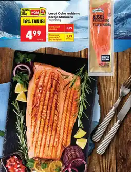Biedronka Łosoś Coho rodzinna porjca marinero oferta