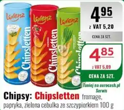 Eurocash Chipsy: Chipsletten fromage, papryka, zielona cebulka ze szczypiorkiem oferta