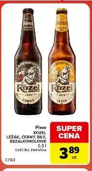 Carrefour Market Piwo Kozel Ležák, Černý, Bílý, Bezalkoholowe oferta
