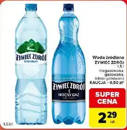Carrefour Market Woda źródlana ŻYWIEC ZDRÓJ oferta