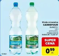 Carrefour Market Woda mineralna CARREFOUR SUDETY+ oferta