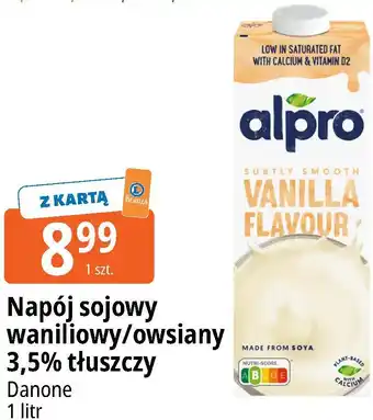 Napój sojowy waniliowy/owsiany 3,5% tłuszczy Alpro