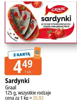 E.Leclerc Sardynki Graal w sosie pomidorowym oferta