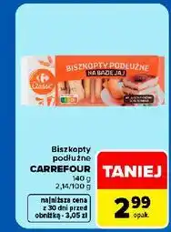 Carrefour Biszkopty podłużne Carrefour Classic oferta