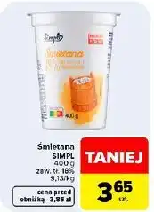 Carrefour Śmietana 18% Simpl oferta