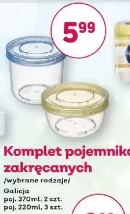 Bliski Komplet pojemników zakręcanych oferta