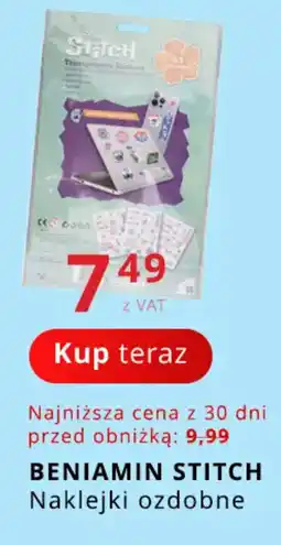 Poczta Polska BENIAMIN STITCH Naklejki ozdobne oferta