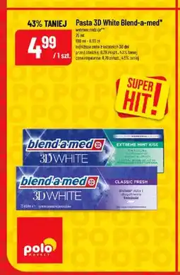 Polomarket Pasta do zębów Blend-a-med 3D White Extreme Mint Kiss oferta