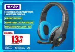 RTV EURO AGD Słuchawki nauszne przewodowe z mikrofonem Fury Phantom oferta