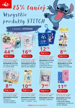 Poczta Polska Kredki ołówkowe trójkątne Beniamin Stitch 12 kolorów oferta