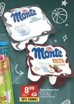 Delikatesy Centrum Deser mleczny Zott Monte White oferta