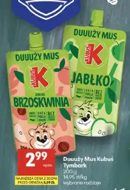 Delikatesy Centrum Duuuży Mus Kubuś Tymbark jabłko brzoskwinia oferta