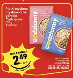 Delikatesy Centrum Płatki owsiane górskie Codzienny oferta